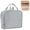 Grey, variant on Fiykzur Makeup Bag, Large Capacity with Room for Brushes and Mirror, Travel Makeup Organizer, Portable Standing Make Up Case, Waterproof Cosmetic Toiletry Bags with Handle, Color Brown