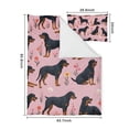 thumbnail image 5 of Rottweiler Dogs with Flowers Duvet Cover and Pillowcase Set for Single Bedding, Bedroom Accessories for Kids Teens, 5 of 5