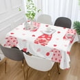 thumbnail image 5 of GZHJMY Valentine's Day Gnome Tablecloth, Rectangle Waterproof Washable Polyester Table Cover for Picnic Dinner Holiday Party Decor, 54 x 54 Inch, 5 of 7