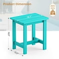 thumbnail image 3 of Table d'Appoint Extérieure, Petite Table Extérieure en HDPE, Petite Table Résistante aux Intempéries pour Patio, Terrasse, Véranda, Bleu Aruba, Usage Intérieur/extérieur, 3 of 14