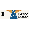 thumbnail image 4 of Heart Pattern I Love Dad Decorative Banner Tie Design Father's Day Celebration for Father's Day Celebration Party Decoration Indoor Use, 4 of 8