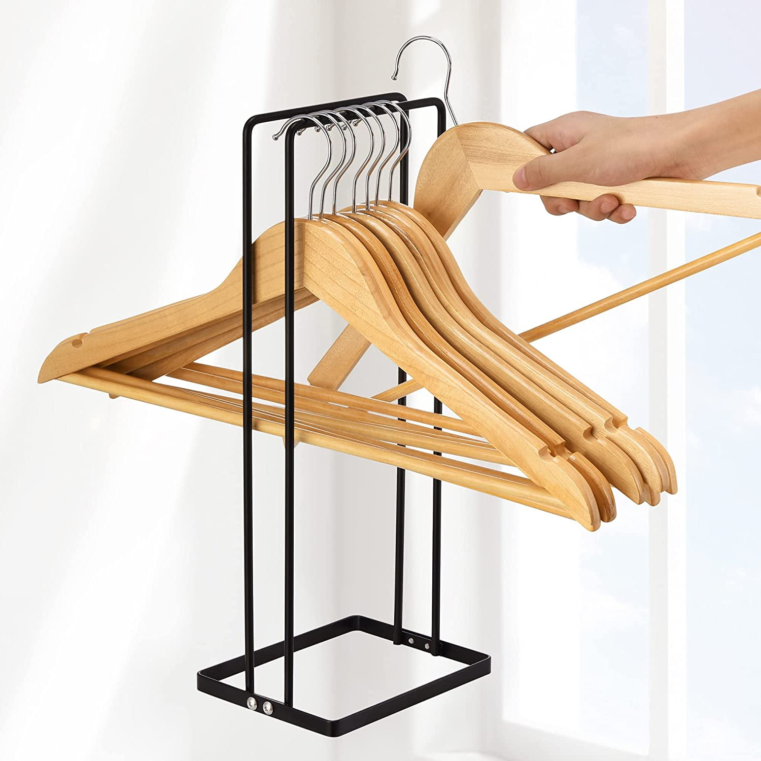 Stakee Storage Rack Velvet Hangers 100 Pack Stacker,Storage Rack Holds Up To 58 Togo Hanger ...