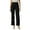 Black, variant on Ediodpoh Summer Women High Waist Wide Leg Pleated Front Dress Womens Pants Elastic Waist Work Casual Long Trousers Green S