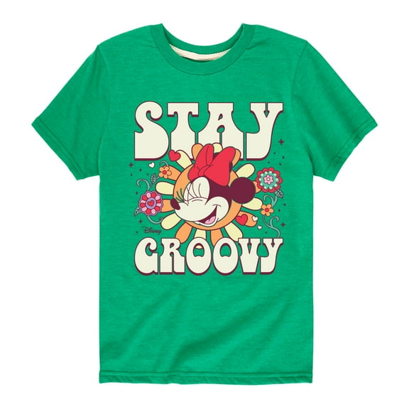 Disney - Mickey & Friends - Stay Groovy - Minnie - Toddler And Youth Short Sleeve Graphic T-Shirt