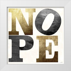 Sophie 6 12x12 White Modern Wood Framed Museum Art Print Titled - Nope