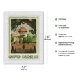 thumbnail image 2 of Crutch House Latton Harlow - London Underground - Vintage Railroad Travel Poster by Frederick C. Herrick c.1930s - Japanese Unryu Rice Paper Art Print (Unframed) 12 x 16 in, 2 of 4