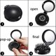 thumbnail image 3 of 2 piezas (negro) cepillos de pelo plegables con espejo de viaje, redondo, portátil, plegable, de bolsillo, mini peine para el pelo, compacto, tamaño de viaje, peine de masaje para hombres y mujeres Sailing Electrónica, 3 of 5
