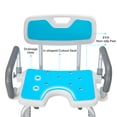 HEAO Heavy Duty Shower Chair with Detachable Arms, Shower Cutout Seat