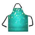 thumbnail image 1 of ABPHQTO Delantal de cocina para el hogar con diseño abstracto de arte verde hermoso con bolsillos, 1 of 1