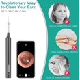 thumbnail image 2 of 1 paquete de eliminación de cerumen, limpiador de oídos con cámara, otoscopio inalámbrico HD 1080P con 6 luces LED, kit de limpieza de oídos endoscopio impermeable IP67 para iPhone iPad Android (negro, 2 of 5