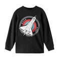 thumbnail image 4 of NASA Space Shuttle 1958 Youth Black Long Sleeve Shirt-Medium, 4 of 5