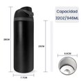 thumbnail image 4 of E T EASYTAO | Termo Acero Inoxidable 32OZ, Dos Maneras de Beber, T&eacute;rmica de Botella con Pajita para Deportes y Viajes, Doble Pared y Tapa Herm&eacute;tica Antigoteo, con Asas (Negro, 32, 4 of 8