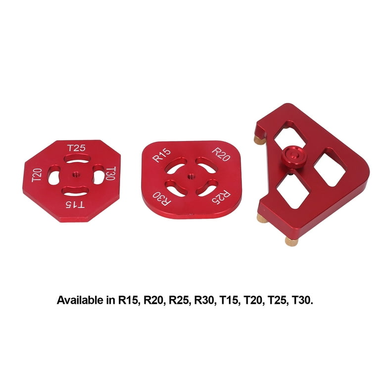 Set of 4 Radius Jig Router Templates for Woodworking Tools，High Hardness  ABS+CNC Router Jig Template Corners T10 T15 T20 T25 T30 T35 T40