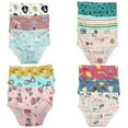 thumbnail image 3 of B&Q Trendy 12-Pack Cotton Briefs for Stylish Toddlers and Little Girls, Sizes 2T-7T, 3 of 5