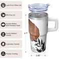 thumbnail image 3 of Bohemian 20oz Tumbler with Lid and Straws, Double Wall Vacuum Insulated Stainless Steel Travel Mug Cup, Leakproof Boho Style Design, 3 of 5