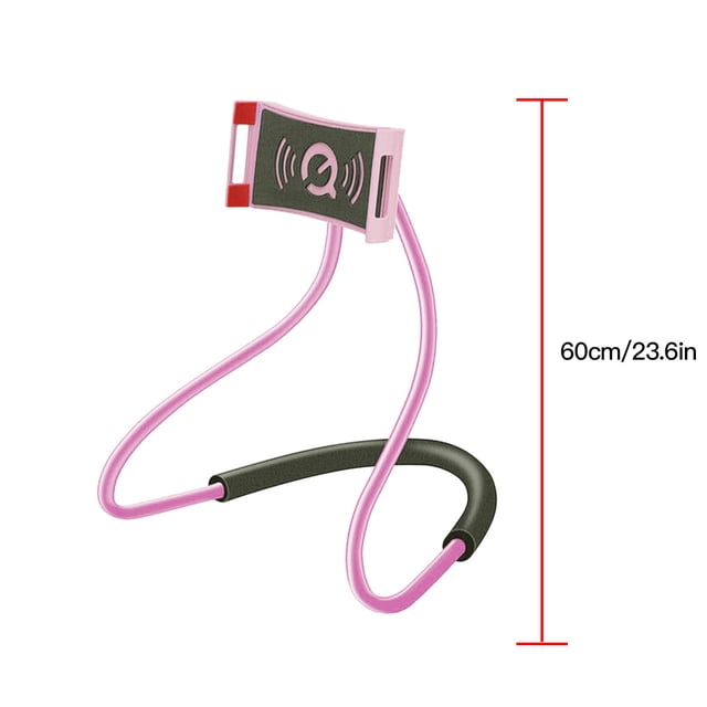 Matsuzay Soporte para colgar en el cuello para teléfono móvil, portátil, ajustable en altura, flexible, para casa, dormitorio, juego, accesorios de Teléfono y Comunicación Rosa