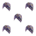 thumbnail image 2 of Minnieouse Nudo Turbante Estampado Hijab Beanie Estilo bohemio Gorros plisados ​​Accesorios para el cabello femenino Gorro Banquete de Type2 NO2, 2 of 6