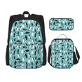 thumbnail image 1 of Easygdp Penguins Mochila para Niños y Niñas con Set de Caja de Almuerzo y Estuche para Lápices 3 en 1, Mochila Escolar Estampada para Adolescentes, 1 of 7