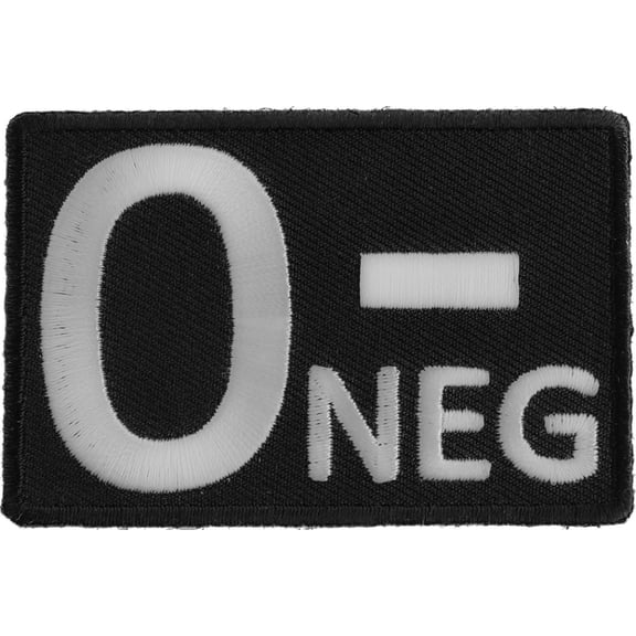O NEGATIVE Blood Type Patch