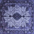 thumbnail image 1 of Ahgly Company Machine Washable Indoor Square Medallion Blue Traditional Area Rugs, 8' Square, 1 of 4