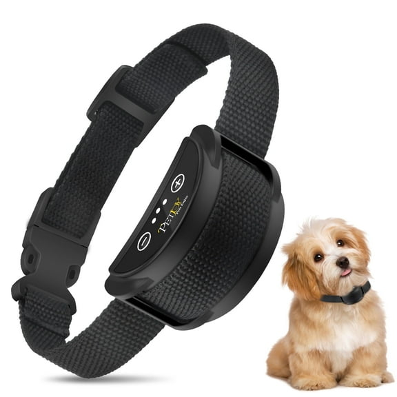 PetJoy Dog Bark Collar for Small Dogs 5-15 lbs, Anti Bark Collar with Beep & Shock,Dog Shock Collar with 5 Levels for Dogs 5-120lbs,Waterproof,Black