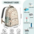 thumbnail image 5 of Boho Bohemia Flower Backpack for School,Cute School Bag,Schoolbag with Adjustable Shoulder Straps & Padded Back,16.9 Inch, 5 of 5