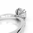 thumbnail image 4 of Bella Jewel Wedding Ring - 14K White Gold Plated Rings - 1.9 Ct Cushion Cut Lab Created Simulated Diamond - Solitaire with Accent Diamond Rings for Women's - Engagement Wedding Diamond Rings, 4 of 4