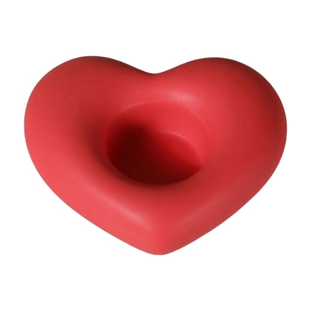 Heart Shaped Ceramic Candle Stands for Valentines Day Gifts Party Wedding Table Centerpiece 4.5 Inch Candle Holders Romantic Decor
