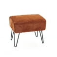 thumbnail image 5 of Home Soft Things Solid Faux Fur Ottoman - Umber - 19" x 13" x 17", 5 of 9
