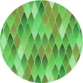 thumbnail image 1 of Ahgly Company Indoor Round Patterned Dark Lime Green Area Rugs, 5' Round, 1 of 1