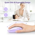 thumbnail image 3 of Wireless Mouse, 2.4G Quiet Computer Mouse with USB Receiver, 4 Buttons Portable Cordless Mice for Chromebook, Laptop, PC, Mac, 800/1200/1600 DPI, 3 of 8