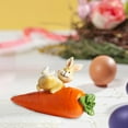 thumbnail image 2 of Easter Decorations for The Home Carrot Rabbit Resin Figurine Easter Party Decorations Home Party Gift, 2 of 7