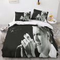 thumbnail image 2 of David Bowie Duvet Cover Set,3D Rock 'n' Roll Bedding Set with Microfiber Pillowcases & Zipper Closure Quilt Case Singer Printed Effect King, 2 of 5