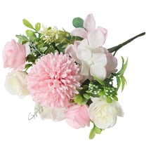 Ongmies White Dandelion & Hydrangea Bouquet | Premium Artificial Flower Arrangement | for Home, Wedding & Wall Decor