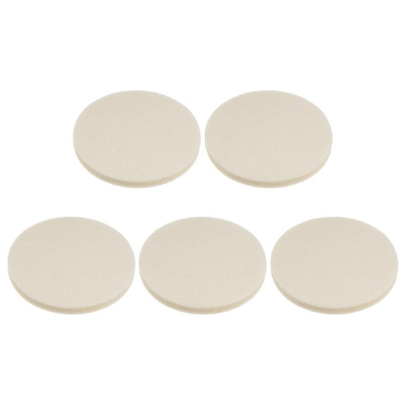 5Pack Wool Felt Polishing Pads, 3 inch Buffing Wheel Polish Pad Flocking Hook & Loop Back