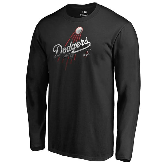 Men's Black Los Angeles Dodgers Midnight Mascot Long Sleeve T-Shirt