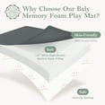 thumbnail image 6 of Baby Play Mat, 1.2"Thick Memory Foam Area Rug, Soft Coral Velvet Baby Crawling Mat with Non-Slip Backing, tummy time mat, tatami Padded Carpet, Baby Nursery Rug for Toddlers, 6 of 6