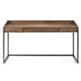 thumbnail image 3 of Ralston 60 inch Wide Solid Acacia Wood Modern Industrial Desk in Rustic Natural Aged Brown, 3 of 9