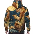 thumbnail image 7 of Naloa Leopard Reading Tarot Cards Men's Casual Hooded Collar Drawstring Hoodies Pullover Sweatshirts Casual Long Sleeve Shirts-XX-Large, 7 of 7