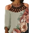 thumbnail image 3 of DYMADE Women Plus Size Half Sleeve Slash Neck Elegant A-line Dress, 3 of 4