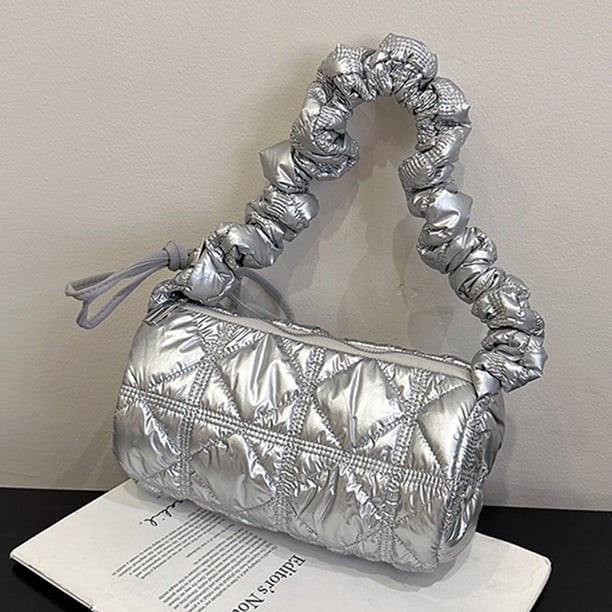 Bolsa De Hombro Bolsos de dama para mujer Bolsos de compras acolchados casuales Bolsos de hombro en forma de barril Tmvgtek Para Estrenar