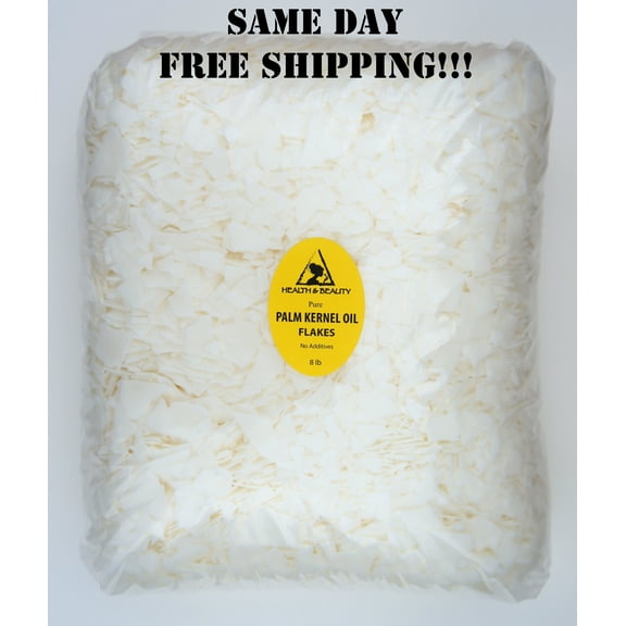 PALM KERNEL OIL FLAKES PURE NATURAL FOR SOAPS COSMETICS 8 LB
