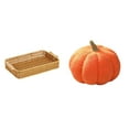 thumbnail image 1 of Cestas de almacenamiento,Cestas de almacenamiento de cocina tejidas con asas hechas a mano,Almohadas de calabaza de Halloween,Almohadas de calabaza de Halloween Decoración del hogar, 1 of 8