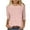 Pink, variant on Bovxnpu 3/4 Length Sleeve Womens Tops, Dressy Casual Blouses Tunic Tops Basic Loose Shirts Summer Outfits Beach Vacation Plus Size Spring Clothes M