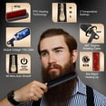 thumbnail image 2 of Beard Straightener for Men Electric Hair/Beard Comb, 3 In 1 Mutifunctional Beard & Hair Straightener Brush, Great Gift for Men Daddy Husband, 2 of 10