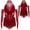 Burgundy, variant on Latin Dance Dress for Girls Sparkly Tassel Fringe Skirt with Gloves Ballroom Salsa Tango Lyrical Blue 8