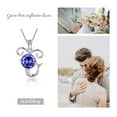 thumbnail image 3 of Hipunk Capricorn Zodiac Necklace December Birthstone Necklace Tanzanite Pendant 925 Sterling Silver Jewelry Christmas Birthday Gifts for Women, 3 of 8