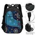 thumbnail image 3 of Balery Bohemian Turtle Print USB Charging Backpack for Men and Women - Water-Resistant, Anti-Theft Laptop Backpack with USB Port for Travel, Work, School, and College, 3 of 7