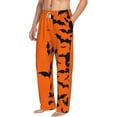 thumbnail image 6 of Susaid Halloween Bats Print Mens Pajama Pants Set Sleep & Lounge Pants, PJ Bottoms with Pockets and Button Fly-Large, 6 of 6