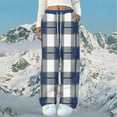 thumbnail image 3 of Stamzod Lounge Pajama Pants Women Fashion Plaid Elastic Waist Fleece Pajamas with Pocket Casual Sleepwear Pants for Women Navy B S, 3 of 4